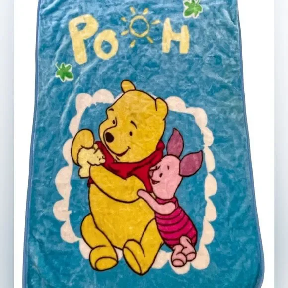 Classic Pooh Bear Winnie The Pooh Baby Blanket 90s Bedding